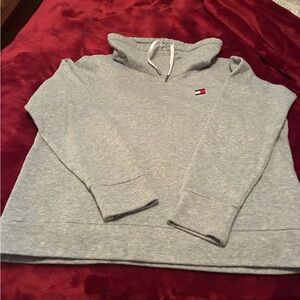 Tommy Hilfiger Sport Gray Cowl Neck Sweater Tie Neck S/P  unisex. Pre-loved